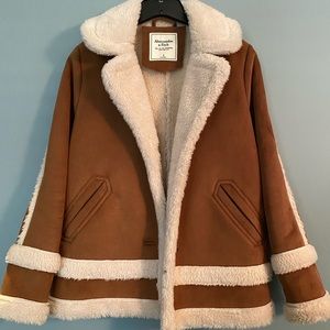 Abercrombie & Fitch Shearling Suede coat
